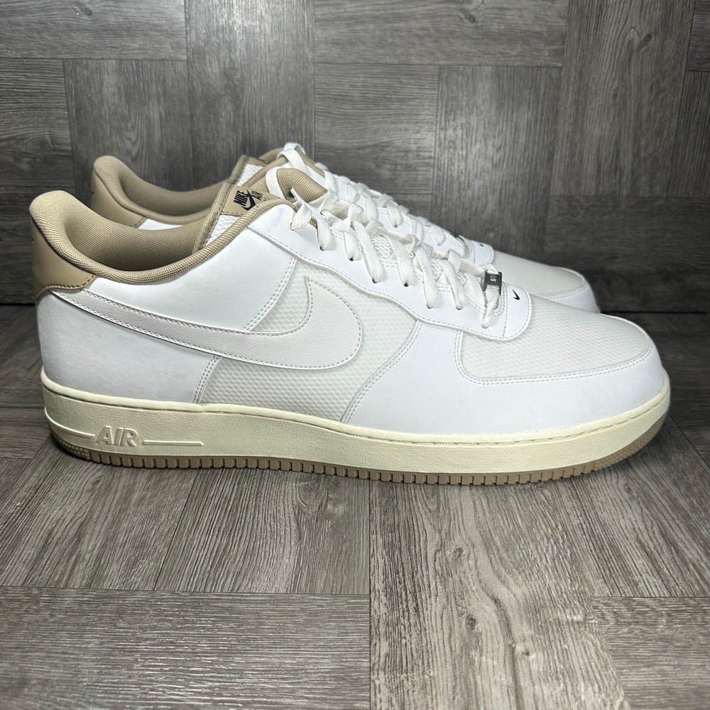 Nike Air Force 1 Low 07 Mens Size 21 White Tan Gum FZ5225-100 NEW